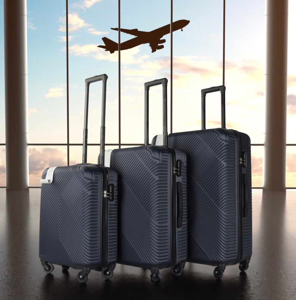 3 Piece Hard Shell Luggage Suitcase Set