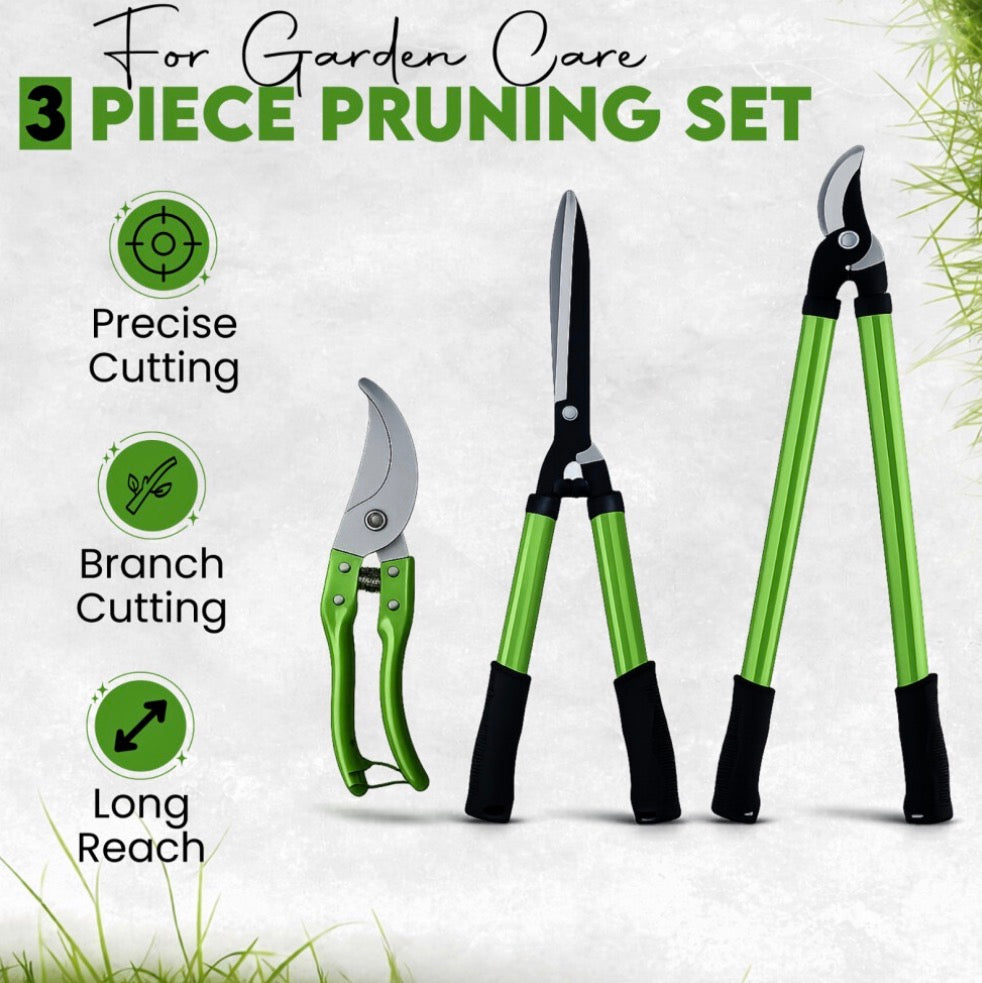 3 piece pruner, looper and shears