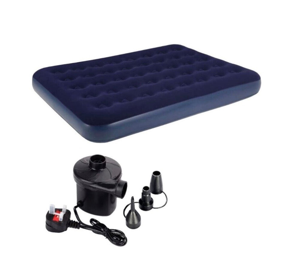 Double Flock Airbed with Air Pump