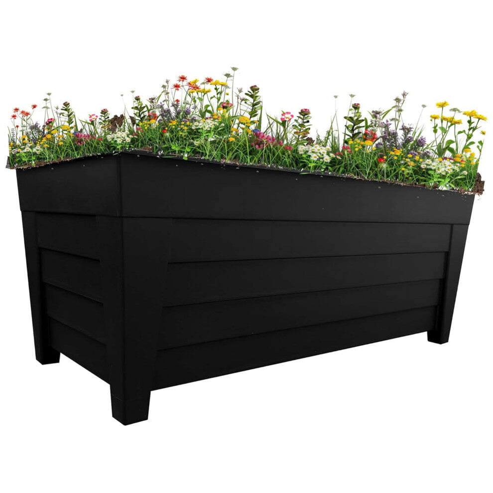 4 Large Black Troughs