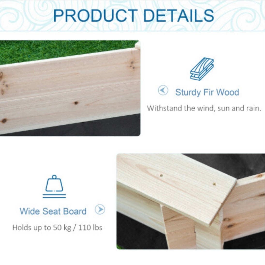 Wooden Sandbox And Cover