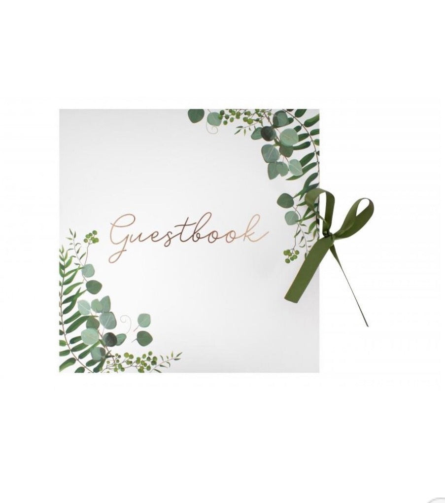 Wedding Guest Book - Green Eucalyptus