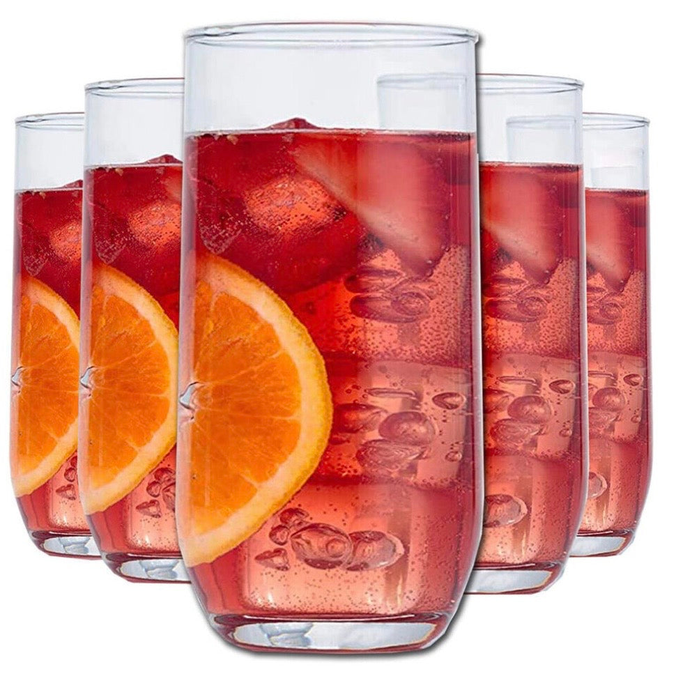 Set Of 6 Highball Drinking Glasses 415Ml